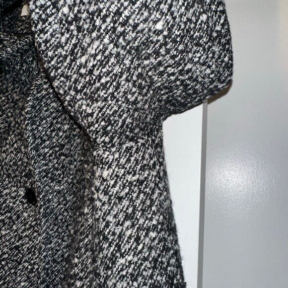 Calvin Klein Women’s 2X Tweed Wool Blend Peacoat Black White Gray NWOT No Belt - Picture 5 of 11